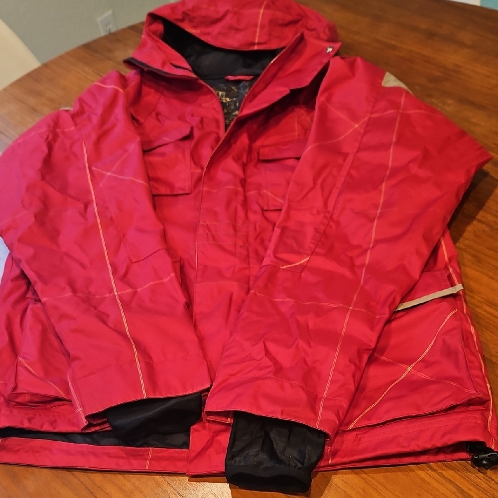 Billabong Black and Gold Graphic Jacket